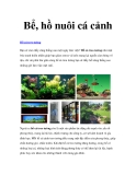 Bể, hồ nuôi cá cảnh  