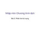 Nhập môn Chương trình dịch - Bài 2