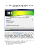 DFT phát triển thành công công cụ Hard SPL cho HTC Windows Phone 7