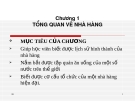 Bài giảng môn ĐIỀU HÀNH NHÀ HÀNG - BAR - Chương 1