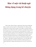 Bàn về một vài thuật ngữ thông dụng trong kể chuyện