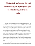 Những ảnh hưởng của thế giới bên kia trong tín ngưỡng dân gian và văn chương cổ truyền Phần 2