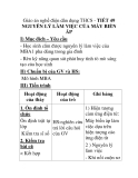 Giáo án nghề điện dân dụng THCS - TIẾT 49 NGUYÊN LÝ LÀM VIỆC CỦA MÁY BIẾN ÁP