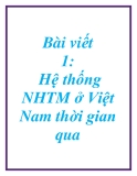Bài viết 1: Hệ thống NHTM ở Việt Nam thời gian qua