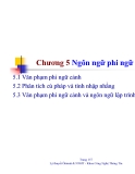 Bài giảng môn lý thuyết ôtômát và ngôn ngữ hình thức - Chương 5