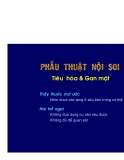 Phẫu thuật nội soi tiêu hóa và gan mật