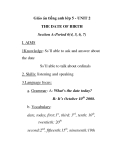 Giáo án tiếng anh lớp 5 - UNIT 2 THE DATE OF Period 6(4, 5, 6, 7) 