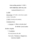 Giáo án tiếng anh lớp 5 - UNIT 1 NEW FRIENDS, NEW PLACES Section B-Period 3(1, 2, 3) 