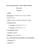 Giáo án tiếng anh lớp 5 - SELF-CHECK FOUR Self- check Period 64