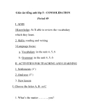 Giáo án tiếng anh lớp 5 - CONSOLIDATION Period 49