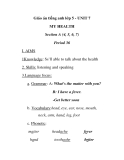 Giáo án tiếng anh lớp 5 - UNIT 7 MY HEALTH Section A (4, 5, 6, 7) Period 36 