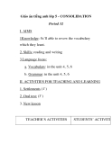 Giáo án tiếng anh lớp 5 - CONSOLIDATION Period 32