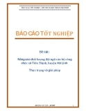 Đề tài: Nâng cao chất lượng đội ngũ cán bộ công chức xã Tiến Thịnh, huyện Mê linh, thực trạng và giải pháp