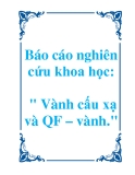 Báo cáo nghiên cứu khoa học: " Vành cấu xạ và QF – vành."