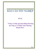 Đề tài "Nâng cao hiệu quả hoạt động bán hàng tại Công ty Cổ Phần Nước Khoáng Khánh Hoà"