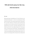 Miễn dịch huỳnh quang trực tiếp trong chẩn đoán bệnh da 