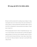 Bổ sung nội tiết tố từ thiên nhiên 