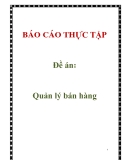 Đề án: Quản lý bán hàng