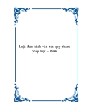 Luật Ban hành văn bản quy phạm pháp luật – 1996