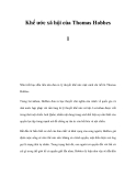 Khế ước xã hội của Thomas Hobbes 1 