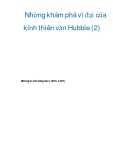 Những khám phá vĩ đại của kính thiên văn Hubble (2)  