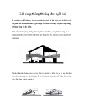 Giải pháp thông thoáng cho ngôi nhà  