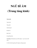 NGŨ BÌ ẨM (Trung tàng kinh)Thành phần:Tang bạch bìTrần quất bìSinh khương