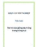 Tiểu luận: Vai trò của giống cây trồng trong trồng trọt