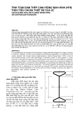 Báo cáo nghiên cứu khoa học: "TÍNH TOÁN DẦM THÉP CÁNH RỖNG ĐỊNH HÌNH (HFB) THEO TIÊU CHUẨN THIẾT KẾ CỦA ÚC"