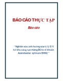 Báo cáo: “ Nghiên cứu ảnh hưởng của tỷ lệ S/V tới khả năng tạo màng BC từ vi khuẩn Acetobacter xylinum BHN2 ”