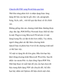 Chuyển đổi PDF sang Word hiệu quả hơn 