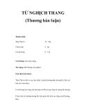 TỨ NGHỊCH THANG (Thương hàn luận) 
