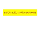 Dược liệu chứa saponin - 1