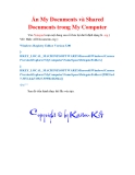 Thủ thuật Windows XP: Ẩn My Documents và Shared Documents trong My Computer