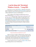 Thủ thuật Windows XP: Loại bỏ dòng chữ “Download Windows Search…” trong IE8.