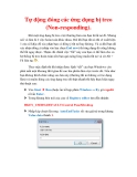 Thủ thuật Windows XP: Tự động đóng các ứng dụng bị treo