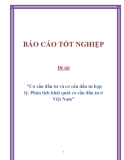 Đề tài "Cơ cấu đầu tư và cơ cấu đầu tư hợp lý. Phân tích khái quát cơ cấu đầu tư ở Việt Nam"