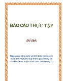 Đề tài: Nghiên cứu công nghệ và thiết bị hệ thống xử lý nước sinh hoạt phù hợp cho hộ gia đình tại thị trấn Bến Quan, huyện Vĩnh Linh, tỉnh Quảng Trị