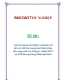 Đề tài: Ảnh hưởng của chế phẩm vi khuẩn nốt sần với các liều lượng đạm khác nhau đến năng suất  lạc trong vụ  Xuân 2010 tại HTX Hương Long, thành phố Huế