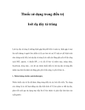 Thuốc sử dụng trong điều trị loét dạ dày tá tràng 