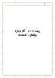 Quỹ đầu tư trong doanh nghiệp