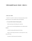 VIÊM KHỚP DẠNG THẤP – PHẦN 2 