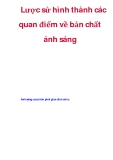 Lược sử hình thành các quan điểm về bản chất ánh sáng 