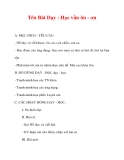 Giáo án lớp 1 môn Tiếng Việt :Tên Bài Dạy : Học vần ôn - ơn