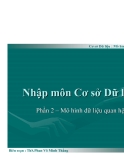 Nhập môn Cơ sở Dữ liệu ( Ths. Phan Võ Minh Thắng ) - Phần 2