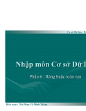 Nhập môn Cơ sở Dữ liệu - Phần 6