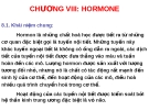 CHƯƠNG VIII: HORMONE