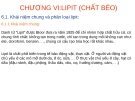 CHƯƠNG VI:LIPIT (CHẤT BÉO)