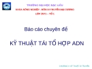 Báo cáo chuyên đề: KỸ THUẬT TÁI TỔ HỢP ADN