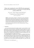 Báo cáo nghiên cứu khoa học: "Monte carlo simulation by code of MCNP and experimental check for measuring thickness of materials for the specializing system of MYO-101"